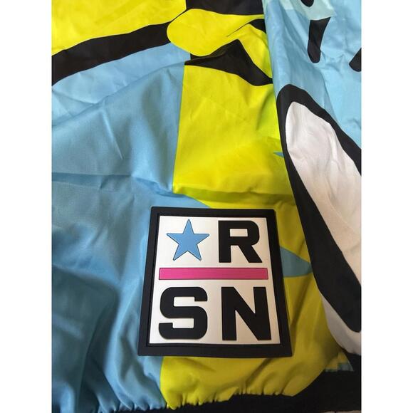 Reason Men’s RELAX ANORAK 80s Colorful Pullover Hoodie Windbreaker Jacket Large - Picture 3 of 16